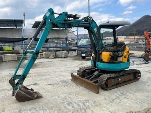 クボタ KUBOTA RX-305 ユンボ 長いアーム. ゴムパード、アームクレーン、3トン クラス, マルチレバー.