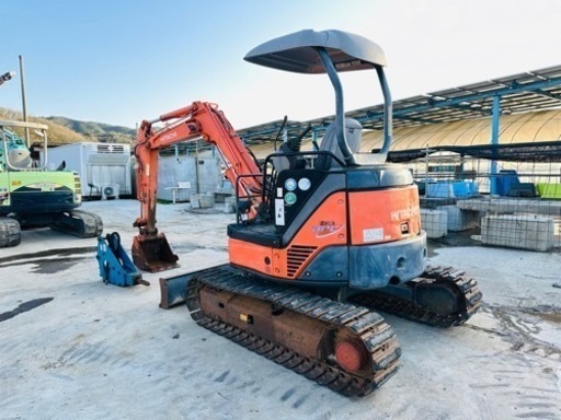 日立 ヒタチ HITACHI ZX35U-2 ショベル、3.5トンクラス ,倍速. 配管. TOKU TNB-3Mブレーカー付き. ゴ