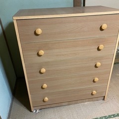 引き出し　タンス　5段　家具 収納家具 衣類収納の画像