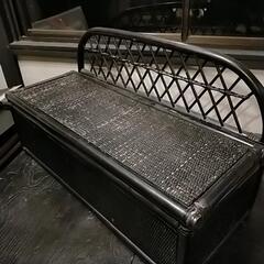 (5月2日迄)ビンテージブラック籐製家具