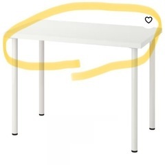 IKEAデスクトップ白　