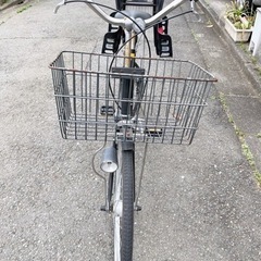 無印　自転車　チャイルドシート付き　の画像