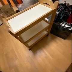 キャスター付き　木製　カート3段　キッチン周り収納