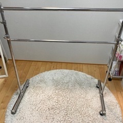 ストロングタフハンガー KGH-1000 / ハンガー ハンガーラック 洋服掛け 衣類収納 リビング シンプル 高さ調節可能 キャスター付 弘益 の画像