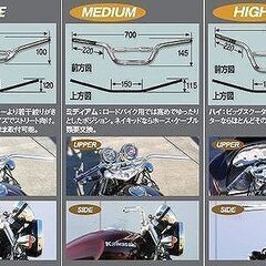 ◇売約済み◇HARDY ロードバー◇ミディアム◇シルバー◇新品◇ マジェスティ スカイウェーブ フォルツア など 250㏄ クラス ビックスクーターに最適 ◇の画像