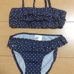 美品　H&M  水着　セパレート　ビキニ　ネイビー×ドット　11...