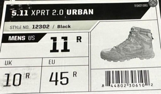 新品　5.11 TACTICAL XPRT2.0 URBAN USサイズ10R