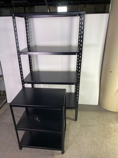 スチールラック2点セット 家具 オフィス 収納 事務所 倉庫
