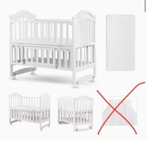 節約 タイムセール︎ベビーベッド ホワイト タイムセール【アップリカ