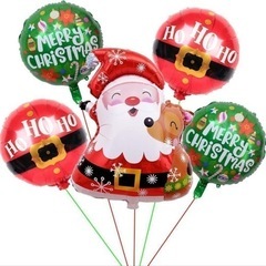 クリスマス 飾りアルミホイル 風船 サンタクロース トナカイ デ...