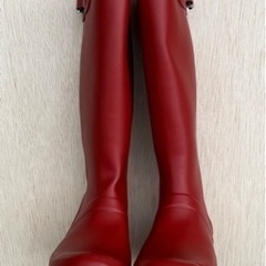 HUNTER ハンター　レインブーツ　レッド　24.5cm 〜2...