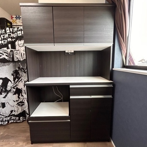 【引渡予定】オスカ　120オープンボード食器棚　幅1165mm奥行450mm高さ1900mm