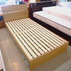 シングルベッドフレーム 木目 リユース品