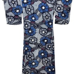 総絞り藍染 浴衣の画像