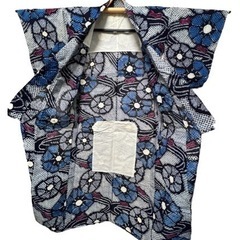 総絞り藍染 浴衣の画像