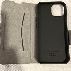 スマホケース　iPhone 13,14用　手帳型　ブラックの画像