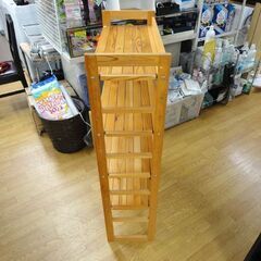 シェルフラック 4段 木製 幅63.5×奥行27.5×高さ112㎝ 収納棚 フリーラック 家具 西岡店の画像