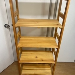 山善パイン材 ウッドラックの画像