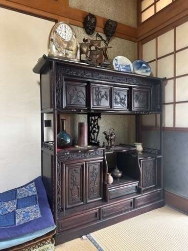 D46 カリモク Karimoku 両面扉 サイドボード カウンターボード