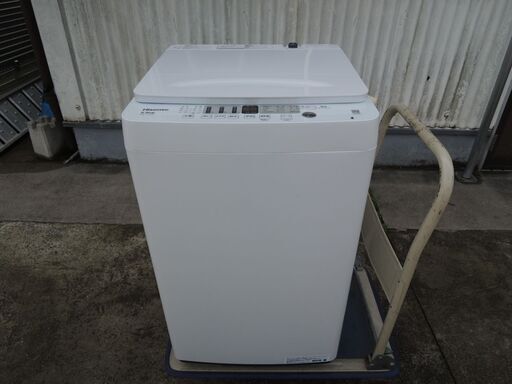 △Hisense ハイセンス 全自動電気洗濯機 HW-T55H ホワイト 2023年製 動作品/管理7444