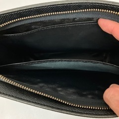 ☆値下げ☆O2404-989 PLAYBOY ミニクラッチバッグ セカンドバッグ ブラック 汚れ有りの画像