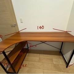 PCデスク　L字型の画像