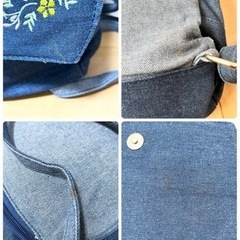 セール中★リュックサック★デニム素材★花柄の画像