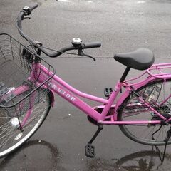 売約済み】26インチ 🚲 中古 自転車 11800円 🔁6段切替 🔑鍵新品！ 💡