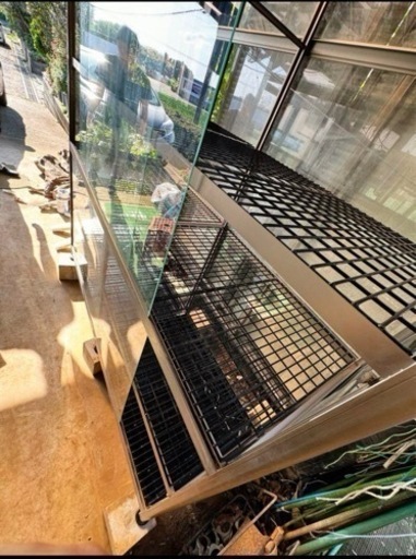 全面ガラス アルミ 温室 (2) NewカトレアⅡ JH-1650 屋根下カーポート