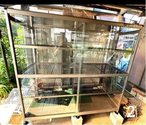 全面ガラス アルミ 温室 (2) NewカトレアⅡ JH-1650 屋根下カーポートにてカバーして保管 廃盤品　美品