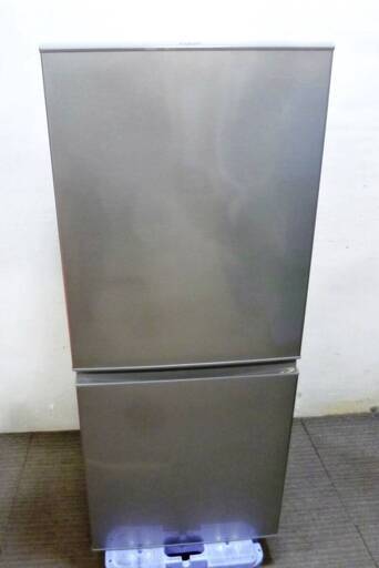 2ドア 冷蔵庫 126L　AQR-13H-S　動作良好　2019年製　シルバー　46L 大容量 フリーザー　耐熱100度テーブル　AQUA