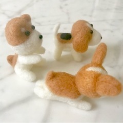 ハンドメイド 羊毛 犬の画像