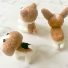 ハンドメイド 羊毛 犬の画像