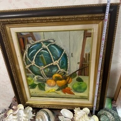 ガラス玉　油絵の画像