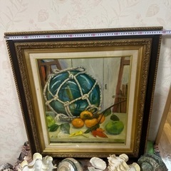 ガラス玉　油絵の画像