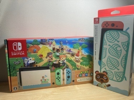 Switch 本体 あつ森セット ケース・保護フィルム付き