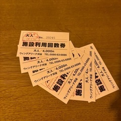 ウィングアリーナ　回数券