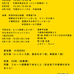発表会付フルートワークショップの画像