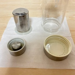 【非売品】　DECENCIA ガラスタンブラー　茶漉し付き　　タンブラーの画像