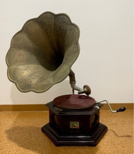 HMV 蓄音機 六角形 ラッパ ホーン 英国製 ヴィンテージ アンティーク オーディオ His Master’s Voice レア