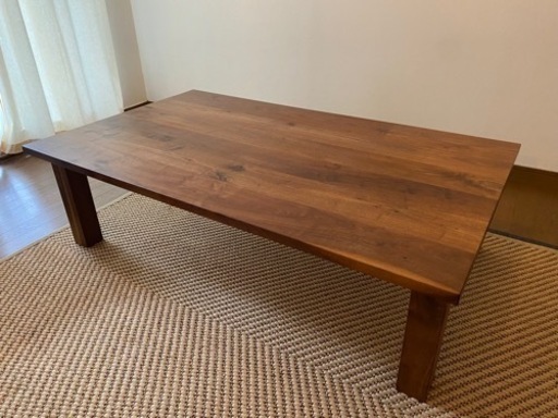 家具 ローテーブル 机　ウォルナット
