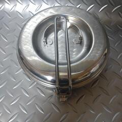 ☆キャンプ【廃盤品】無骨な肉厚ステンレス　フライパン　クッカーの画像