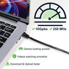 【4-211】LANケーブル CAT6 フラットタイプ 1Gbps/250MHz 15mの画像