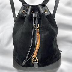 美品 GUCCI バンブー リュック 2way 巾着 スエード ...