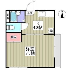 厚木市旭町≪1DK / 26.91㎡≫🌸安らぎ🏠🌸高齢者・母子家庭・障がいがある方、生活困難者の方、ご相談ください。 🚃小田急電鉄小田原線「本厚木」駅 徒歩14分🌸Sの画像