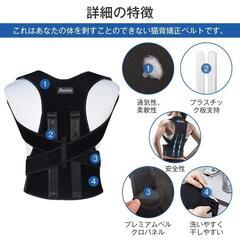猫背ベルト 猫背サポーター 腰 サポーター 薄型 レディース メンズの画像
