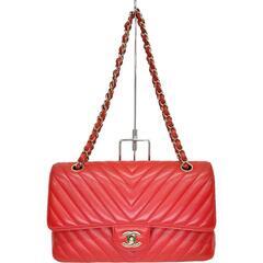 【CHANEL/シャネル】 Vステッチ WチェーンWフラップ A...