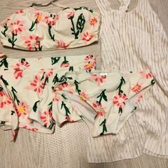 【新品未使用】4way ワンピース水着 ビキニ 白の画像