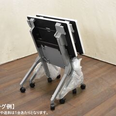 ≪yt1260ジ≫『複数在庫』【未使用】OKAMURA/オカムラ ミーティングデスク FLAPTOR/フラプター 81F11K 60x40cm MG99 会議テーブル 60331-10の画像