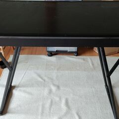 ★更新　折り畳み式テーブル　持ち運び取っ手付き　黒　#table...